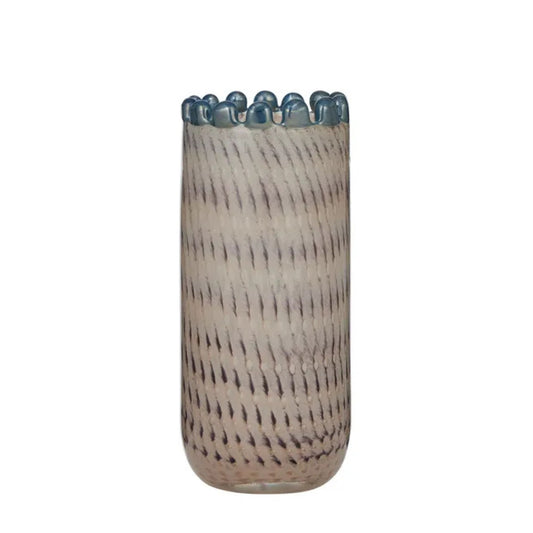 Selina Glass Vase - Natural Steel