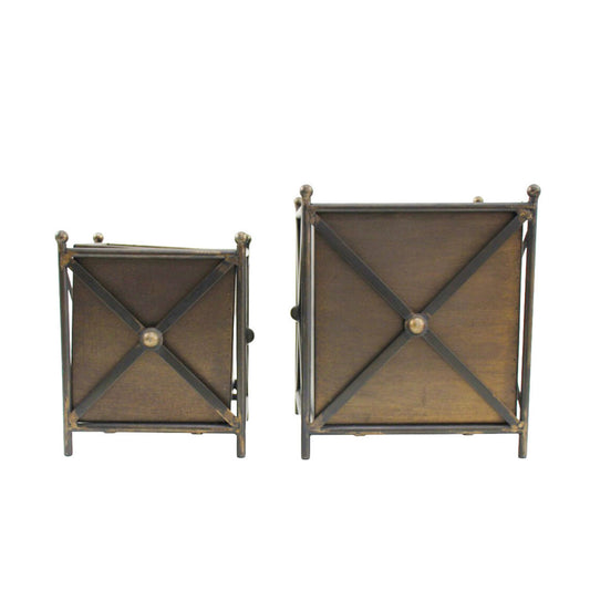 Hudson Bronze Duo Set Planter Boxes