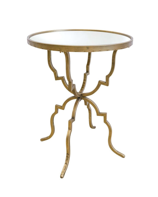Morocco Aged Gold Mirrored Side Table