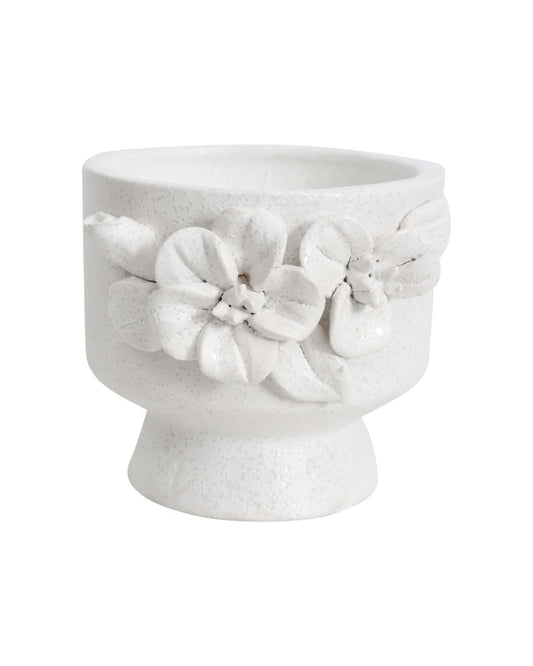Handcrafted Organic Leaf Candle in White