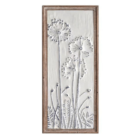 Wildflowers Tall Hand Pressed Wall Art