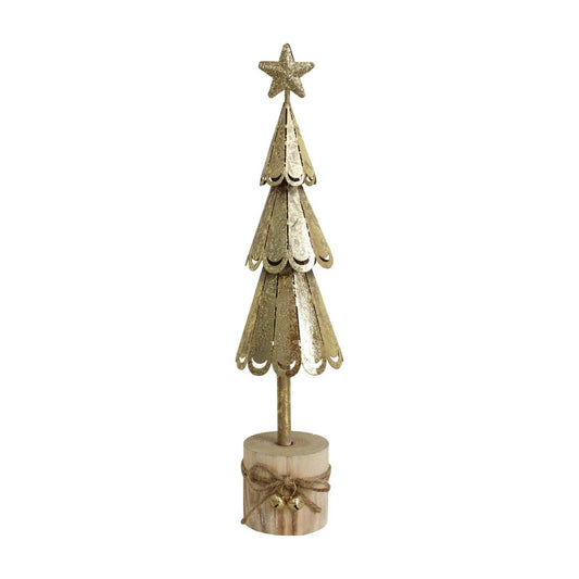 Gold Xmas Tree On Stump