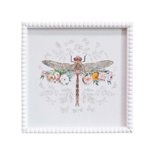 Framed Print Floral Dragonfly