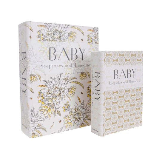 Set Of 2 Baby Memories Keepsake Book Box's