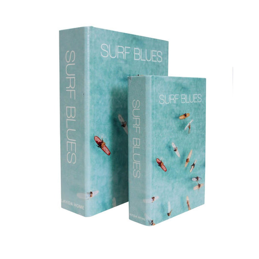Set Of 2 Surf Blues Book Boxes