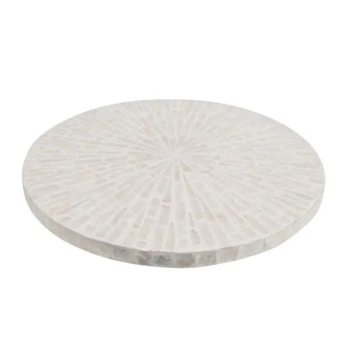 Coral Coast Capiz Inlay Lazy Susan