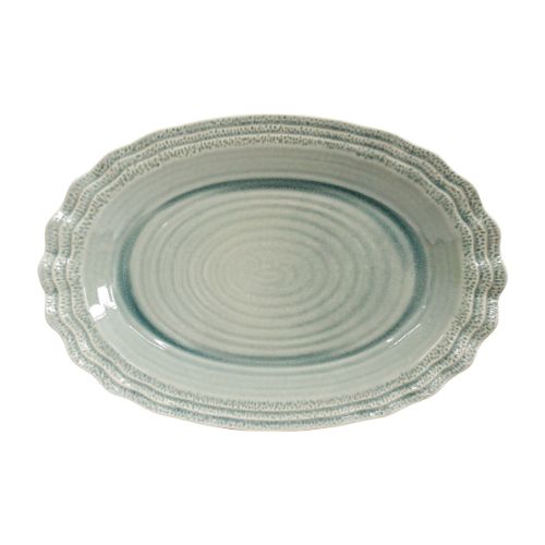 Minorca Oval Silver Grass Platter XL