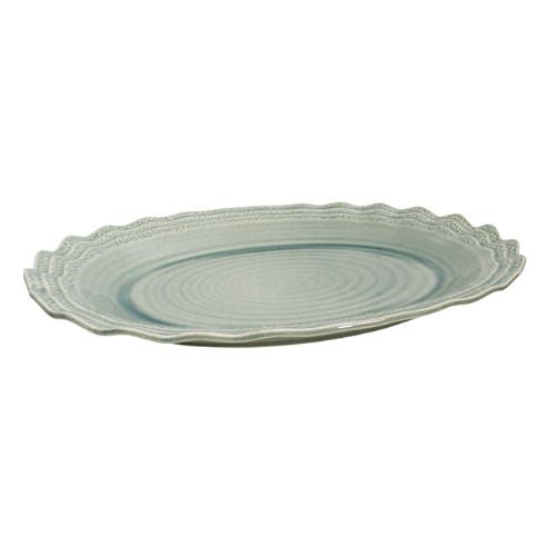 Minorca Oval Silver Grass Platter XL