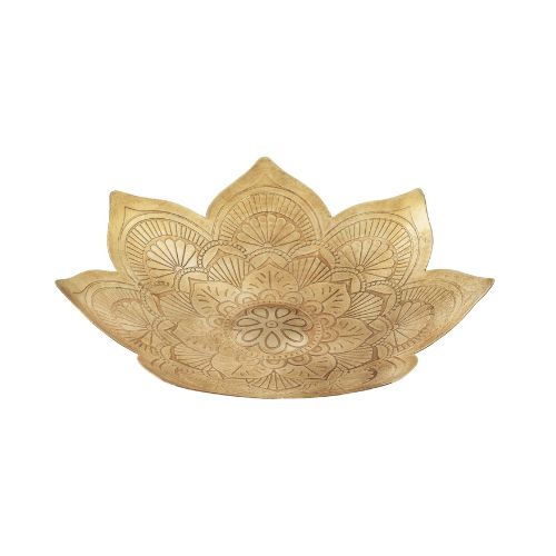 Handcrafted Pressed Metal Mandala Shape Bowl