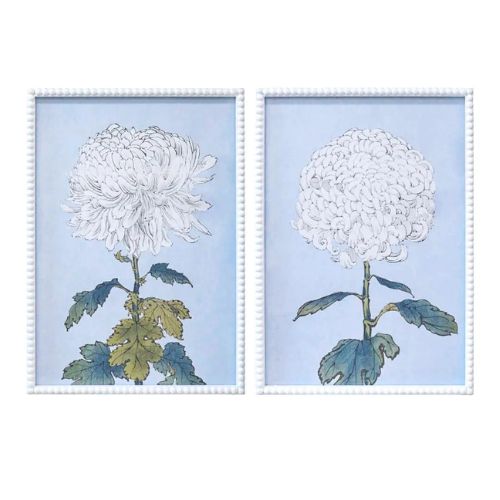 Duo Set Bleu Beaded Flower Artworks