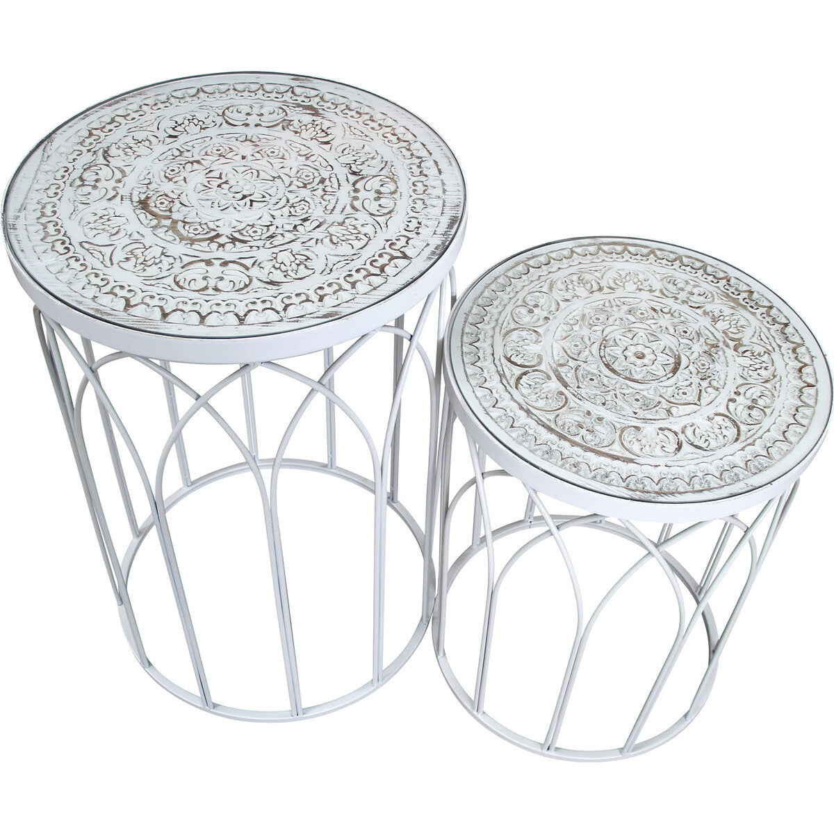 Luna Carved Nesting Tables