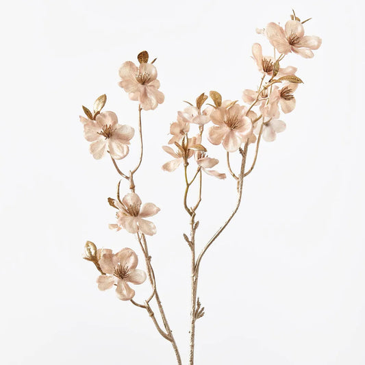 Golden Hue Metallic Blossom Spray - 50cm
