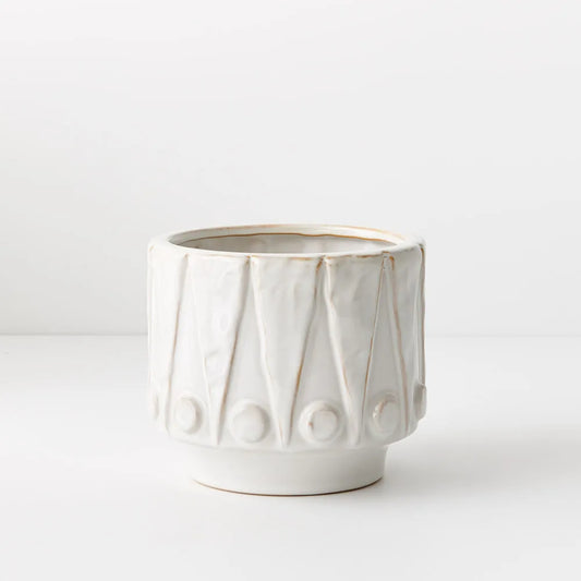 Small White Jadelo Pot