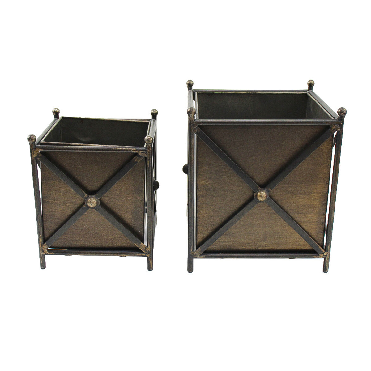 Hudson Bronze Duo Set Planter Boxes