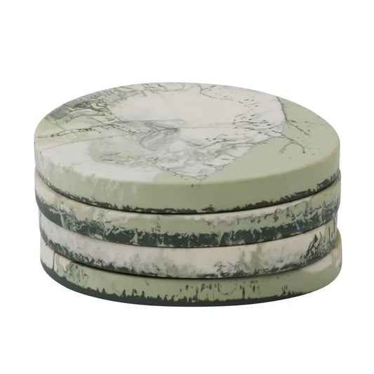 Wesley S/4 Resin Coasters - Sage