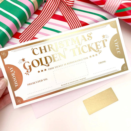 Scratch-Off Christmas Golden Ticket Gift Voucher