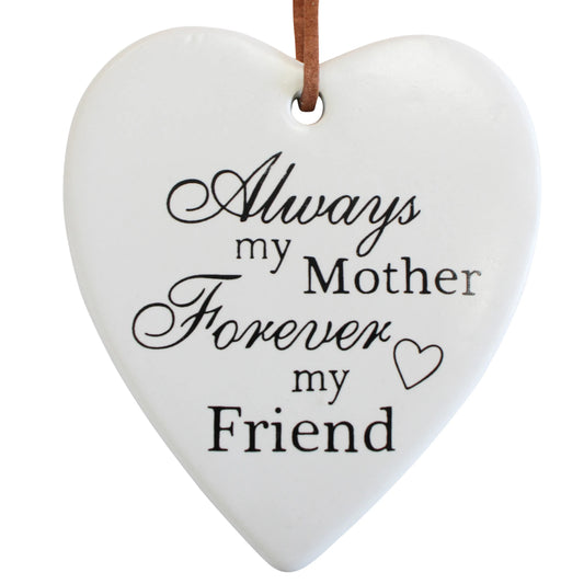 Ceramic Hanging Heart Gift Tag -  Mother