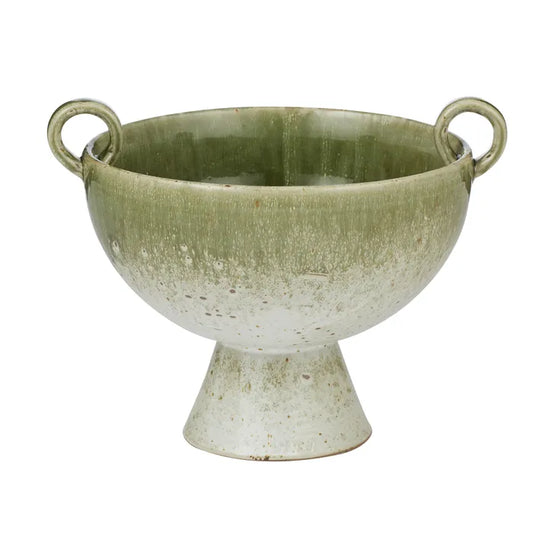 Urna Footed Olive Tonal Bowl