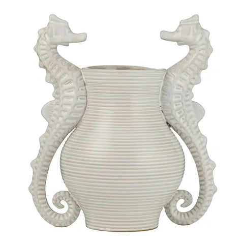 Seahorse Ceramic Vase