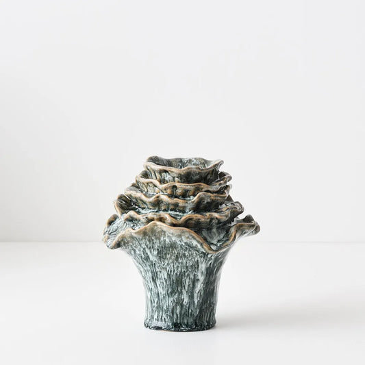 In Full Bloom Statement Vase - Seafoam