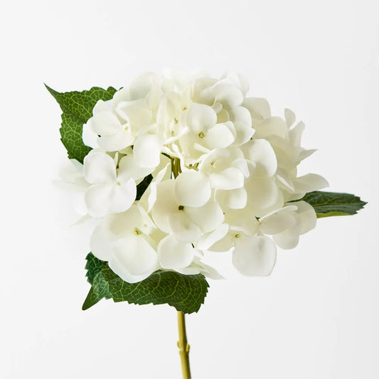 Real Touch Hydrangea Stem - White