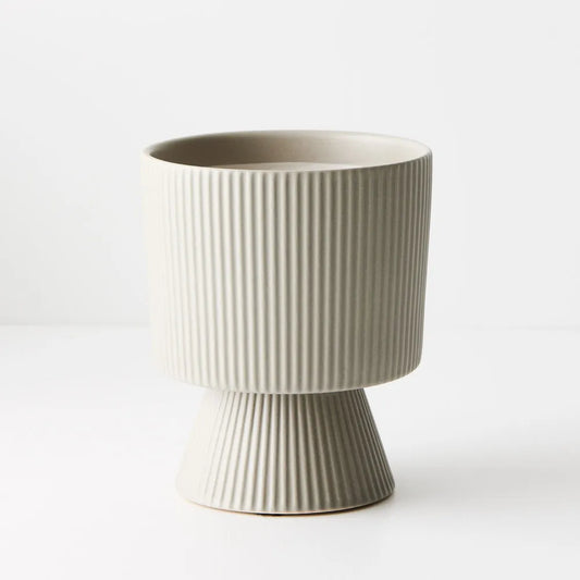 Lipa Footed Pot - Grey