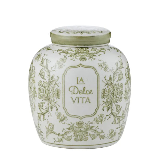 Dolce Vita Ceramic Decorative Jar