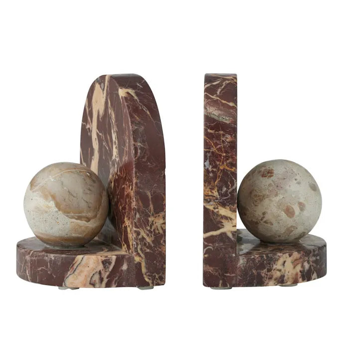 Iowa Set Of 2 Marble Bookends