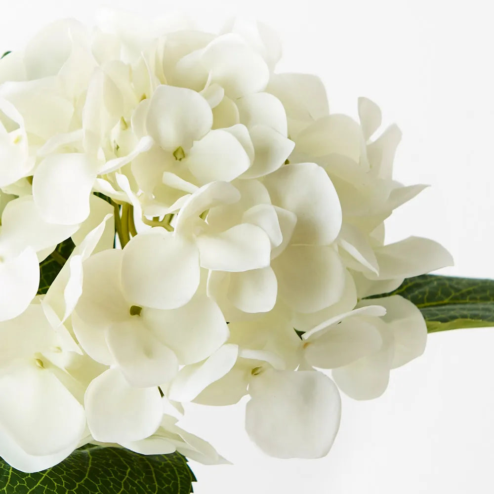 Real Touch Hydrangea Stem - White