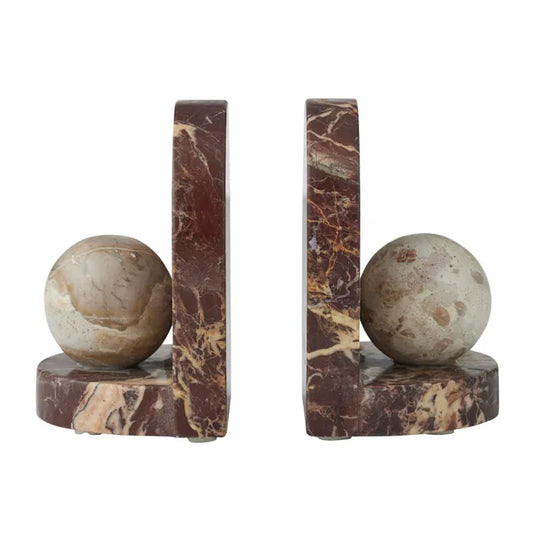 Iowa Set Of 2 Marble Bookends